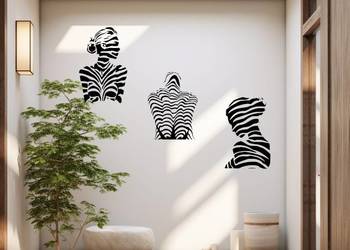 OZDOBNE NAKLEJKI 3d NA ŚCIANĘ 60cmX50cm x1 + 63cmx40cm x2  ZESTAW 3 SZT
