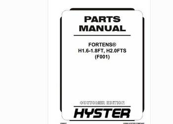 Hyster Fortens H1.6 H1.8FT H2.0FTS F001 katalog czesci zamiennych wozek