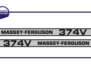Naklejki Massey Ferguson 374V Ciągnik Traktor nalepki Komplet