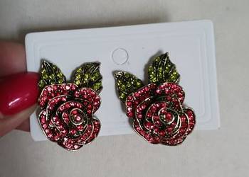 Kolczyki czerwone róże