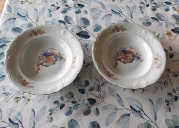 PRL  talerze głębokie Wawel owoce porcelana porcelana 2 szt