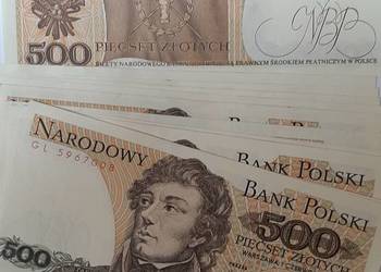 Banknoty 500 zł Tadeusz Kościuszko Nowe