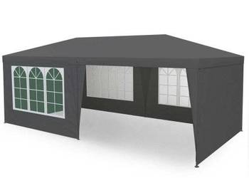 Namiot pawilon ogrodowy handlowy 3x6 m 6 ścianek szary MultiGarden