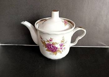 Czajniczek imbryk do herbaty kawy w kwiaty 0,5l ceramika Tarnopol ZSRR