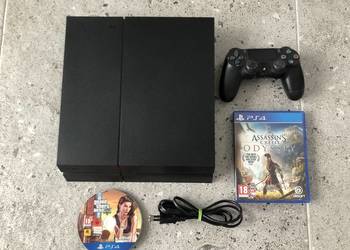 Konsola Playstation PS4 1TB (1000GB) + ORYGINALNY PAD SONY + gry + kabe