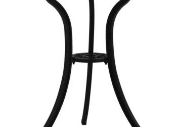 Stół ogrodowy czarny 62x62x65 cm odlewane aluminium WM-315580