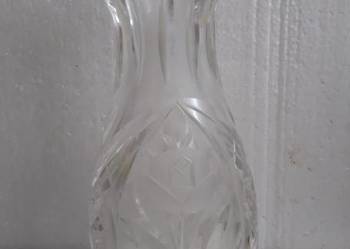 wazon kryształowy, oryginalny szlif, wysokość 24 cm, Francja