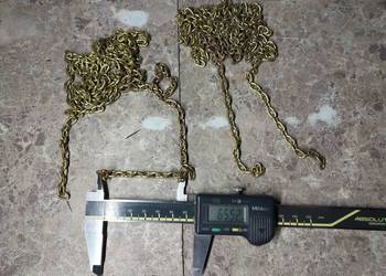 548 Łańcuchy łańcuszki starego zegara ściennego mosiądz