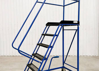 DRABINA MAGAZYNOWA PRZEJEZDNA DMP-1500 – PODEST ROBOCZY 150 CM