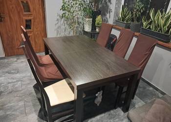 Stół z krzesłami 160x90