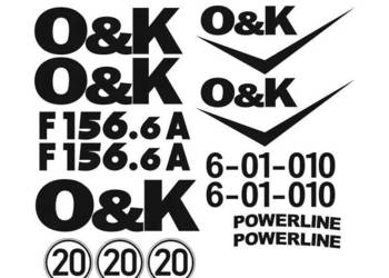 Naklejki oklejenie naklejka - O&K OK F156.6A Zamiennik