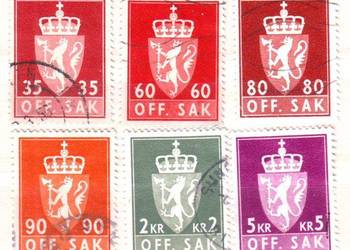 Zn. Dopł. Norwegia Mi 74, 8, 80, 1, 4, 5 kas 1935
