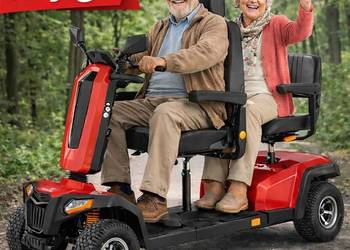 Dwuosobowy skuter inwalidzki elektryczny TERENOWY 18 km/h wyświetlacz