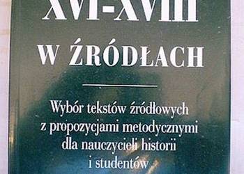 WIEK XVI-XVIII W ŹRÓDŁACH