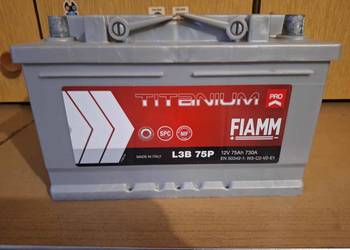 Akumulator FIAMM Titanium Pro L3B 75P, 75 Ah, 730 A