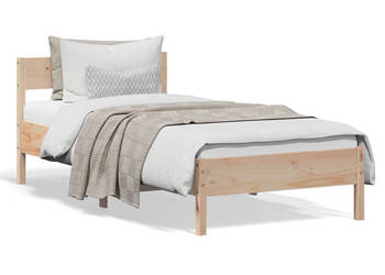 Rama łóżka bez materaca lite drewno sosnowe 75x190 cm WM-842782