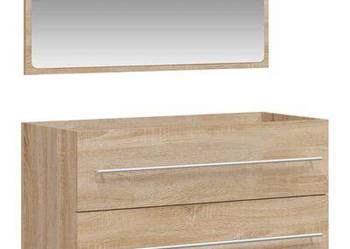 vidaXL Szafka łazienkowa z lustrem, dąb sonoma materiał drew(SKU:833881)