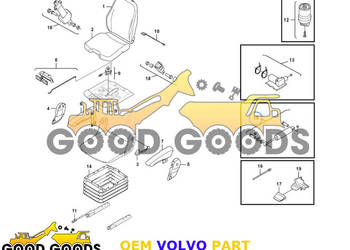 VOLVO AMORTYZATOR FOTELA OPERATORA 15194881