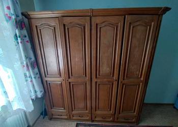 Szafa dwuczesciowa rustykalna okleina dąb 2,2x2,03x0,66m PRL retro