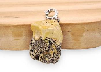 Zawieszka wisiorek z bursztynu, BURSZTYN bałtycki bryłka #986