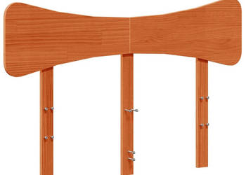 Wezgłowie do łóżka woskowy brąz 120 cm lite drewno sosnowe WM-844788
