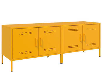 Szafki pod telewizor 2 szt. musztardowe 68x39x505 cm stal WM-842941