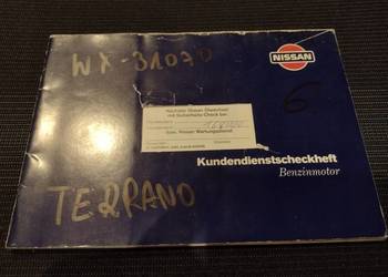 Nissan Terrano 94 Książka Gwarancyjna / Serwisowa Niemcy D