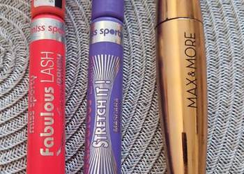 tusz do rzęs Miss Sporty Fabulous Lash Stretch It curved i Max&More zestaw
