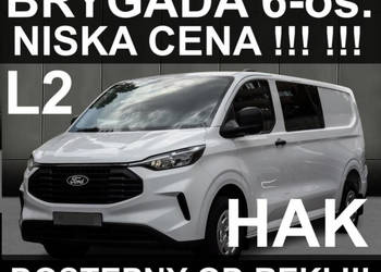 Ford Transit Custom L2 136KM 6-osob Brygadowy Hak Super Niska Cena ! Od re…