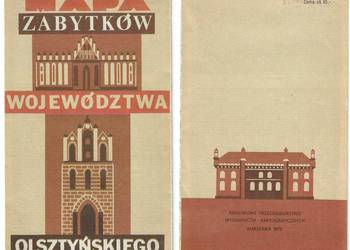 Mapa zabytków województwa olsztyńskiego - wyd. II 1975 Mapa zabytków województwa olsztyńskiego - wyd. II 1975