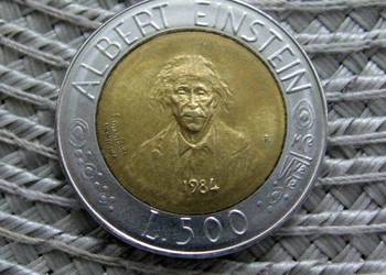 San Marino 500 Lirów 1984r - Albert Einstein