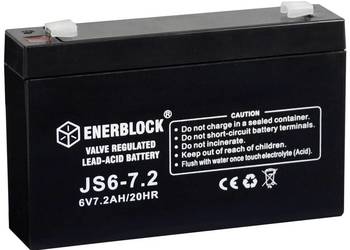 NOWY Akumulator ENERBLOCK AGM JS6-7.2 6V 7.2Ah