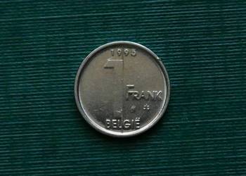 BELGIA - 1 frank, 1995r. Napis po holendersku „BELGIË”