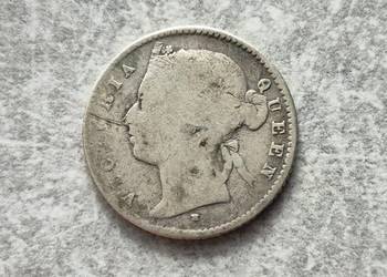 129) MAURITIUS - srebro - 20 Centów - 1877 r. - H