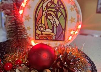 Szopka Bożonarodzeniowe podświetlona