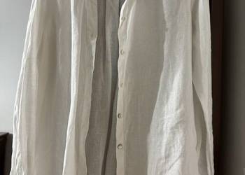 Koszula damska XS biała Massimo Dutti len 100% wygoda styl komfort