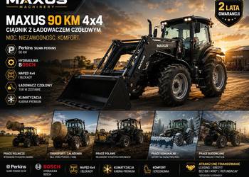 MAXUS 90 KM 4x4 TUR – Ciągnik klasy Premium Perkins | Ładowacz czołowy