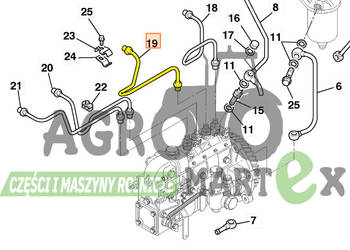 02/801622, 02-801622 PRZEWÓD PALIWOWY NO2 ISUZU JCB