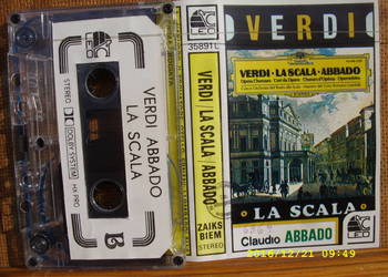 + G. VERDI--LA SCALA . ABBADO ;KASETA AUDIO.
