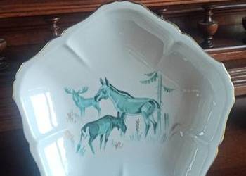 Patera. Oskar Schlegelmilch. Import Ręcznie zdobiona. Zwierzęta