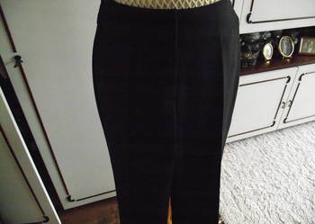 H&M - ELEGANCKIE SZEROKIE, CZARNE SPODNIE DO KANTU - r. 36
