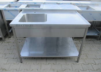 Zlew Gastronomiczny 1 Komorowy Z Półką 120/70/85