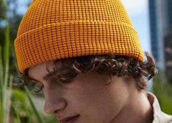 Bawełniana Czapka musztardowa BEECHFIELD