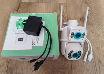 Kamera zewnętrzna Wi-Fi 4K 8MP dwa obiektywy,karta 64G Promocja!!! Wysyłka