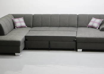 TPM narożnik U funkcja spania rogówka kanapa sofa tkanina popielaty Kolor