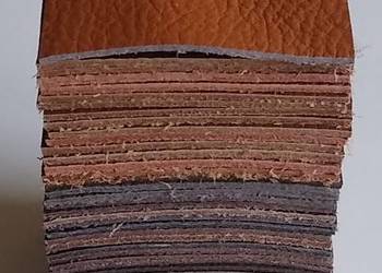 Skóra Kwadrat 6 x 6 cm (50 sztuk) Licowa Włoska Brązy (nr 16)