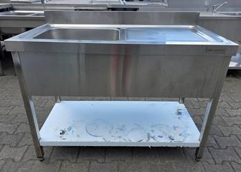Zlew 1 Komorowy z Półką Blat Ociek Duży Zlew 120/60/85 cm M.1014 N