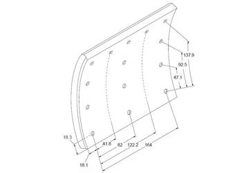 Zestaw szczęk hamulcowych, hamulce bębnowe Iveco 5006021007 F2020 Zestaw szczęk hamulcowych, hamulce bębnowe Iveco 5006021007 F2020