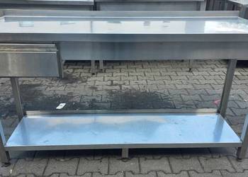 Stół Gastro z Szufladą i Półką - 160/55/85 cm - M.1605 N