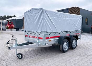 Nowa Przyczepka Samochodowa TEMARED PRO 2612/2 Plandeka + Stelaż 80cm